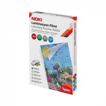 NOKİ LAMİNASYON FİLMİ A4 125 MICRON 100 LÜ PK 130003
