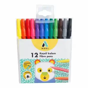 ADEL 12 RENK KEÇELİ KALEM TAKIM 213001