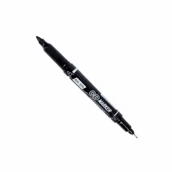 AIHAO 319 ÇİFT UÇLU SİYAH PERMANENT KALEM