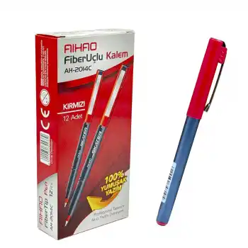 AIHAO AH-2014C FİBER UÇLU SKATER 0,7 KALEM KIRMIZI