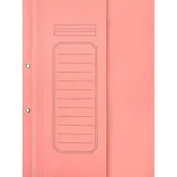 ALEMDAR PEMBE TELLİ YARIM KAPAKLI LÜKS KARTON DOSYA