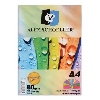 ALEX ALX-621 A4 50 Lİ  5 RENKLİ  FOTOKOPİ KAĞIDI