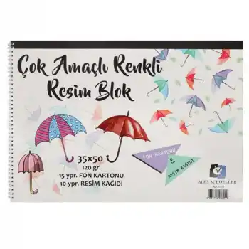 Alex Çok Amaçlı 35x50 Resim+fon Blok Defter 10+15 Yp.alx-0299
