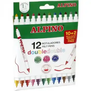 ALPINO 12 RENK ÇİFT YÖNLÜ KEÇELİ KALEM AR-002013