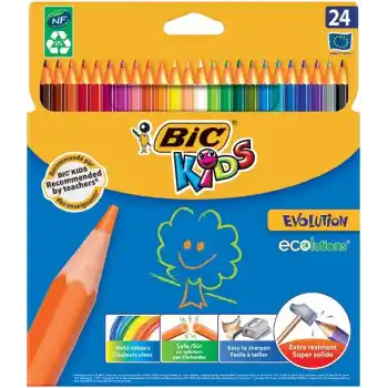 BİC EVOLUTION KURU BOYA 24 LÜ