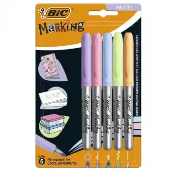 BİC INTENSITY MARKİNG KALEM 5 RENK PASTEL RENKLER 943781