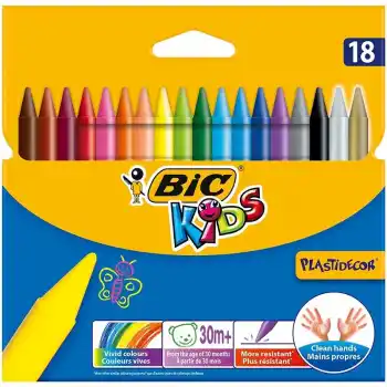 BİC PLASTIDECOR 18 RENK PASTEL BOYA 8297711