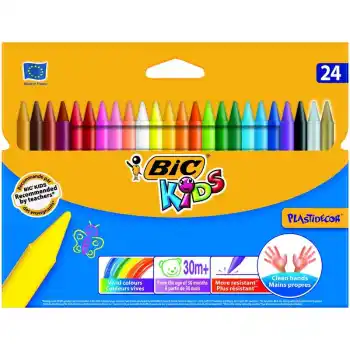 BİC PLASTIDECOR 24 RENK PASTEL BOYA 8297724
