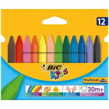 BİC PLASTIDECOR ÜÇGEN 12 Lİ PASTEL BOYA 8297733