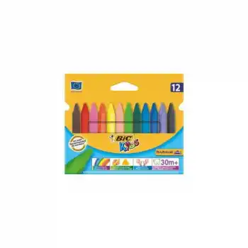 BİC PLASTIDECOR ÜÇGEN 12 Lİ PASTEL BOYA 8297733