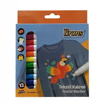 BRONS 12 RENK TEKSTİL KALEMİ BR-1001