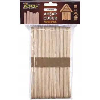 BRONS AHŞAP ÇUBUK NATUREL DAR 50 Lİ BR-900