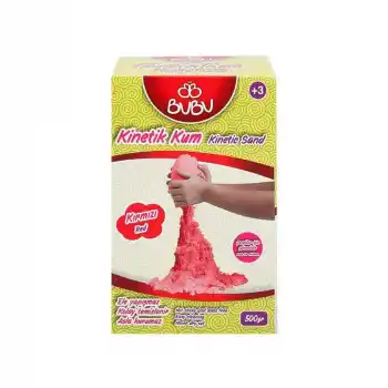 BU-BU KIRMIZI KİNETİK KUM 500 GR. KU0006