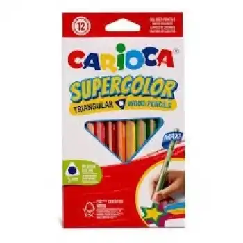 CARİOCA SUPERCOLOR MAXI ÜÇGEN KURU BOYA KALEMİ 12Lİ 43451