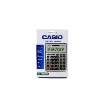 CASIO DM-1200 FM MASA ÜSTÜ HESAP MAKİNESİ 12 HANE