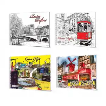 ÇINAR 34X48 SPİRALLİ RESİM DEFTERİ 30 YP KARTON KAPAK 33010