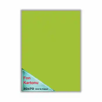 ÇINAR FON KARTONU AÇIK YEŞİL 48X68 100LÜ 50012