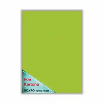 ÇINAR FON KARTONU AÇIK YEŞİL 48X68 100LÜ 50012