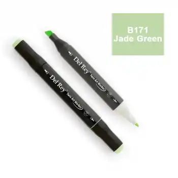 DEL REY TWIN MARKER B171 JADE GREEN ÇİFT UÇLU GRAFİK KALEMİ MN-DR171