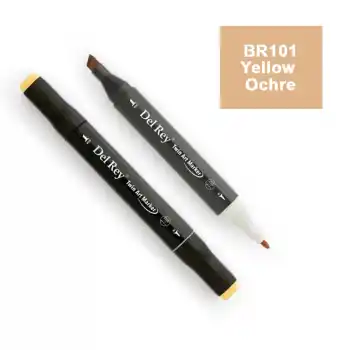 DEL REY TWIN MARKER BR101 YELLOW OCHRE ÇİFT UÇLU GRAFİK KALEMİ MN-DR101