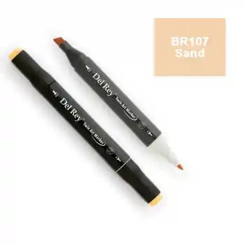 Del Rey Twın Marker Br107 Sand Çift Uçlu Grafik Kalemi Mn-dr107