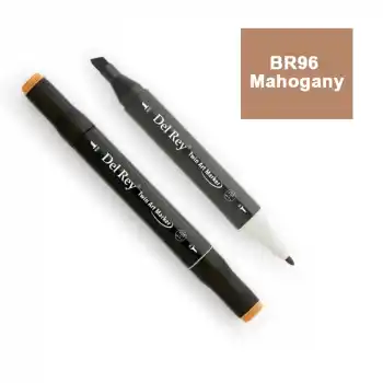 DEL REY TWIN MARKER BR96 MAHOGANY ÇİFT UÇLU GRAFİK KALEMİ MN-DR096