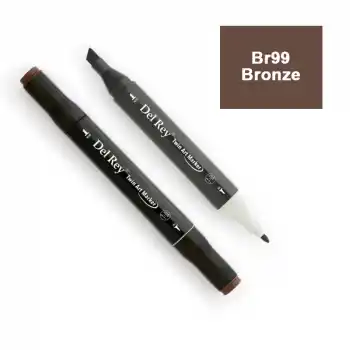 DEL REY TWIN MARKER BR99 BRONZE ÇİFT UÇLU GRAFİK KALEMİ MN-DR099