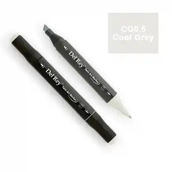 Del Rey Twın Marker Cg0.5 Cool Grey Çift Uçlu Grafik Kalemi Mn-drcg0.5