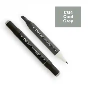 Del Rey Twın Marker Cg4 Cool Grey Çift Uçlu Grafik Kalemi Mn-drcg4