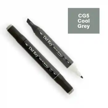 DEL REY TWIN MARKER CG5 COOL GREY ÇİFT UÇLU GRAFİK KALEMİ MN-DRCG5