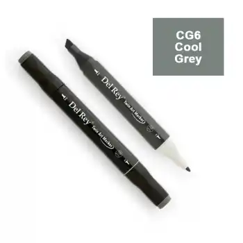 Del Rey Twın Marker Cg6 Cool Grey Çift Uçlu Grafik Kalemi Mn-drcg6