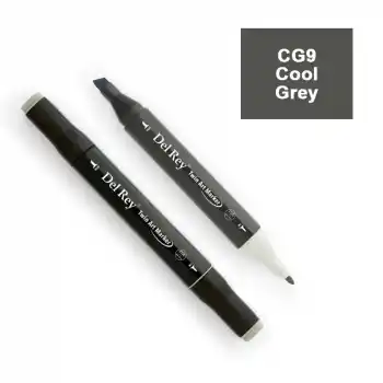 DEL REY TWIN MARKER CG9 COOL GREY ÇİFT UÇLU GRAFİK KALEMİ MN-DRCG9