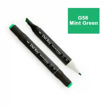DEL REY TWIN MARKER G56 MİNT GREEN ÇİFT UÇLU GRAFİK KALEMİ MN-DR056