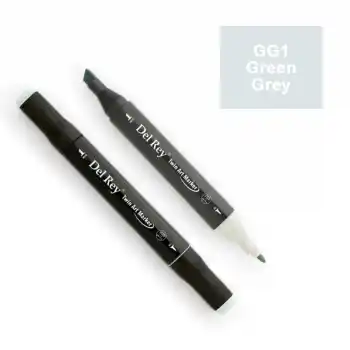 Del Rey Twın Marker Gg1 Green Grey Çift Uçlu Grafik Kalemi Mn-drgg1