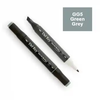Del Rey Twın Marker Gg5 Green Grey Çift Uçlu Grafik Kalemi Mn-drgg5