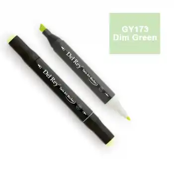 DEL REY TWIN MARKER GY173 DİM GREEN ÇİFT UÇLU GRAFİK KALEMİ MN-DR173