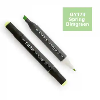 Del Rey Twın Marker Gy174 Spring Dimgreen Çift Uçlu Grafik Kalemi Mn-dr174