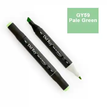 Del Rey Twın Marker Gy59 Pale Green Çift Uçlu Grafik Kalemi Mn-dr059