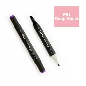 Del Rey Twın Marker P81 Deep Violet Çift Uçlu Grafik Kalemi Mn-dr081