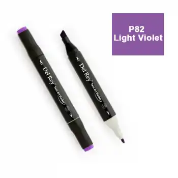 Del Rey Twın Marker P82 Light Violet Çift Uçlu Grafik Kalemi Mn-dr082