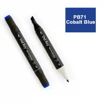 DEL REY TWIN MARKER PB71 COBALT BLUE ÇİFT UÇLU GRAFİK KALEMİ MN-DR071