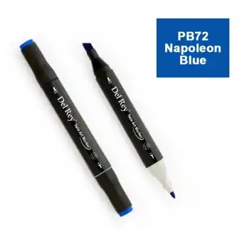 Del Rey Twın Marker Pb72 Napoleon Blue Çift Uçlu Grafik Kalemi Mn-dr072