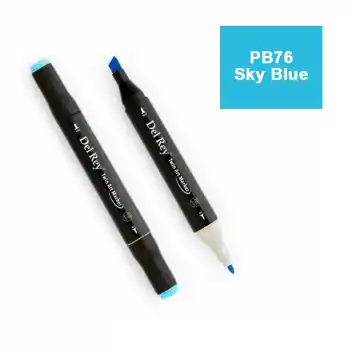 DEL REY TWIN MARKER PB76 SKY BLUE ÇİFT UÇLU GRAFİK KALEMİ MN-DR076