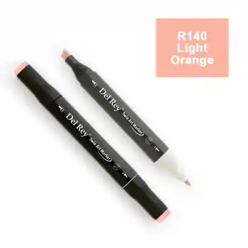 DEL REY TWIN MARKER R140 LIGHT ORANGE ÇİFT UÇLU GRAFİK KALEMİ MN-DR140