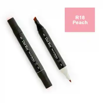 Del Rey Twın Marker R18 Peach Çift Uçlu Grafik Kalemi Mn-dr018