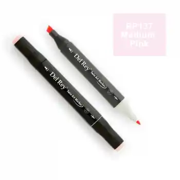 Del Rey Twın Marker Rp137 Medium Pink Çift Uçlu Grafik Kalemi Mn-dr137