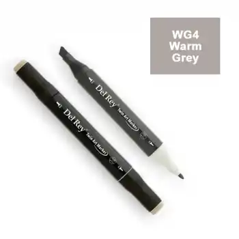 Del Rey Twın Marker Wg4 Warm Grey Çift Uçlu Grafik Kalemi Mn-drwg4