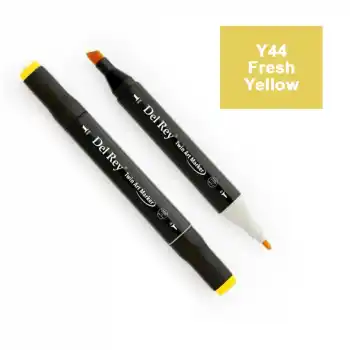 DEL REY TWIN MARKER Y44 FRESH YELLOW ÇİFT UÇLU GRAFİK KALEMİ MN-DR044