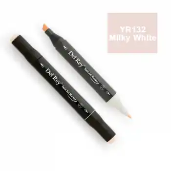 Del Rey Twın Marker Yr132 Milky White Çift Uçlu Grafik Kalemi Mn-dr132