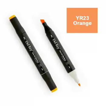 DEL REY TWIN MARKER YR23 ORANGE ÇİFT UÇLU GRAFİK KALEMİ MN-DR023